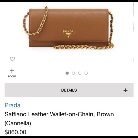 Authentic black Prada wallet on chain / crossbody - Picture 3 of 3